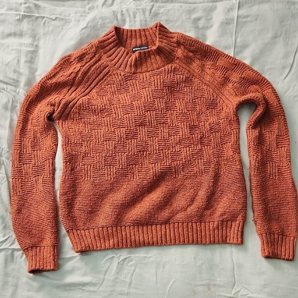 Prana Women's Orange Cowl Neck Sweater